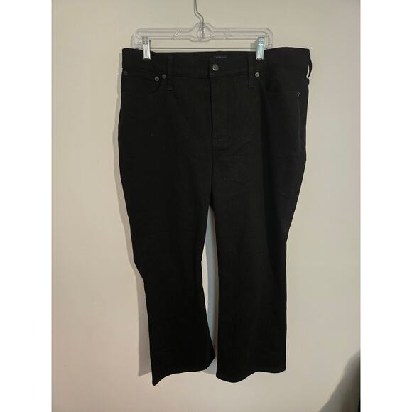 NWT J.Crew Flare crop black jean in all-day stretch womens mid rise size 34 - Picture 4 of 8